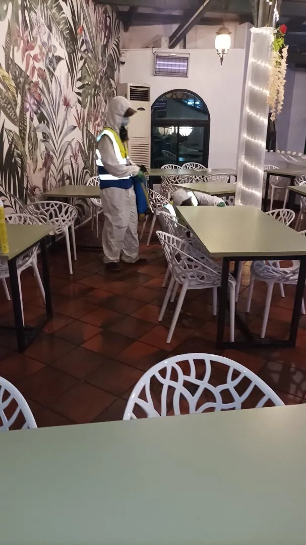 Salle de restaurant traitée